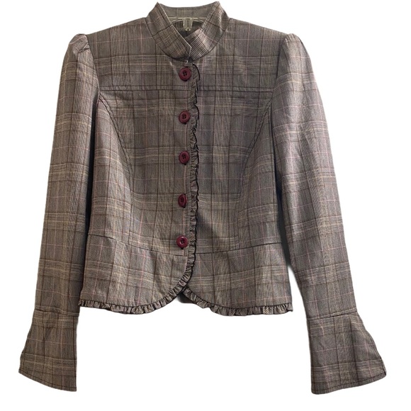 Takara plaid button-up jacket blazer size small - Picture 1 of 5
